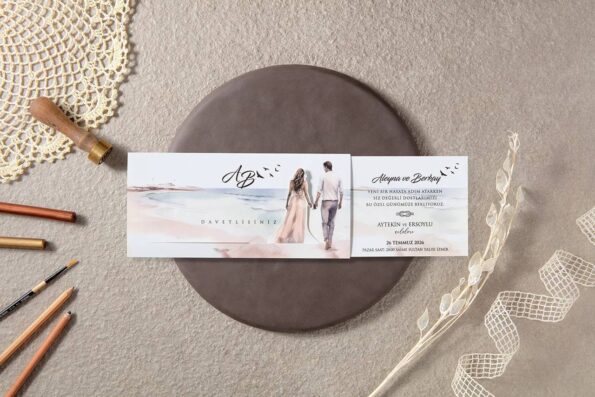 Invitatii digitale vs. invitatii tiparite: Cum alegi? Invitatie nunta Mire si Mireasa 7170