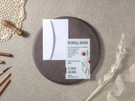Invitatie nunta cu flori 7150