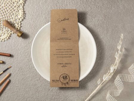 Invitatii nunta craft 7135