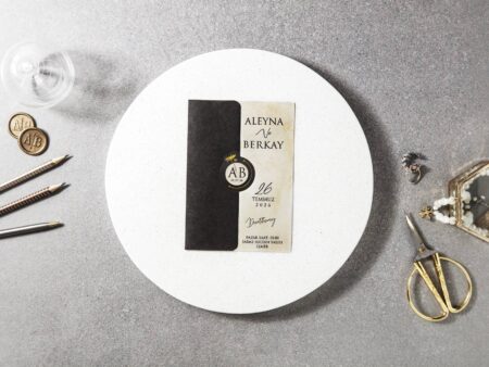 Invitatie nunta cu negru 7134