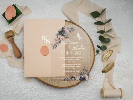 Invitatie nunta plexiglas 9365ek