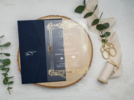 Invitatie nunta plexiglas 9367ek