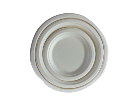 Farfurie rotunda din trestie zahar 23 cm SET 50buc