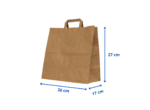 SET Punga cu maner interior kraft 26x17x27cm 250 buc.