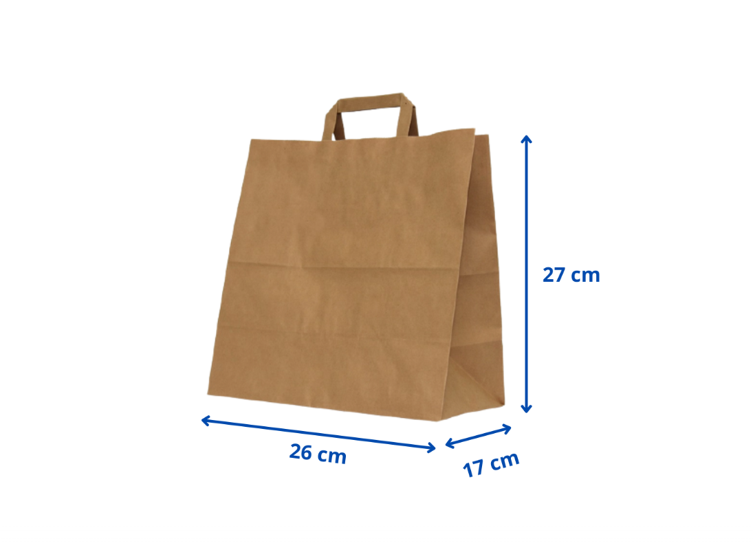 SET Punga cu maner interior kraft 26x17x27cm 250 buc. SET Punga cu maner interior kraft 26x17x27cm 250 buc.