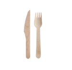 SET tacamuri lemn unica folosinta 100buc (furculita, cutit, servetel)