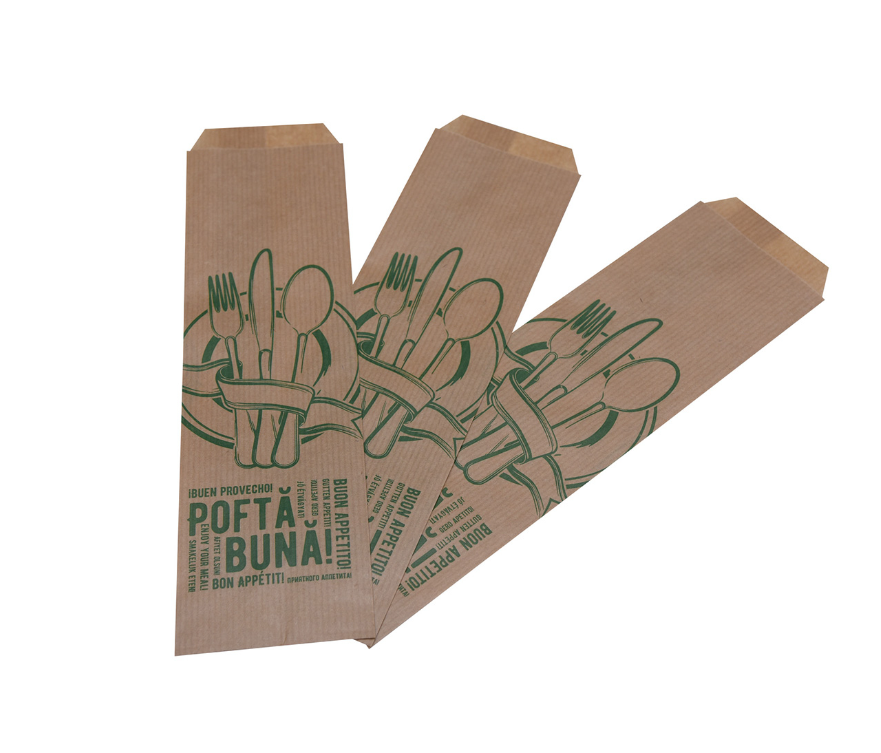 Punga tacamuri 7x25cm maro 2500buc personalizata Punga tacamuri 7x25cm maro 2500buc personalizata