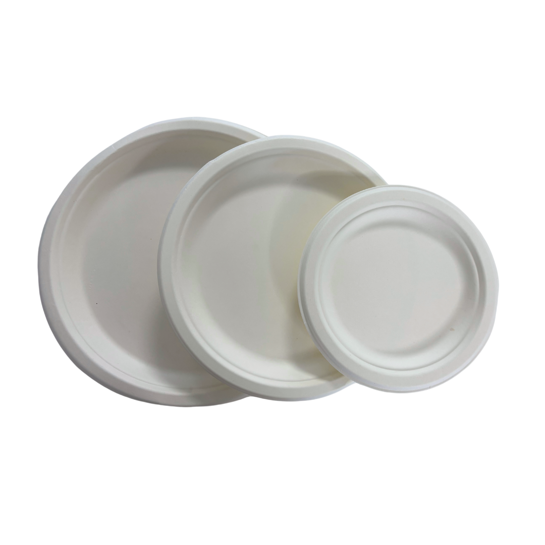 Farfurie rotunda din trestie zahar 23 cm SET 50buc Farfurie rotunda din trestie zahar 23 cm SET 50buc