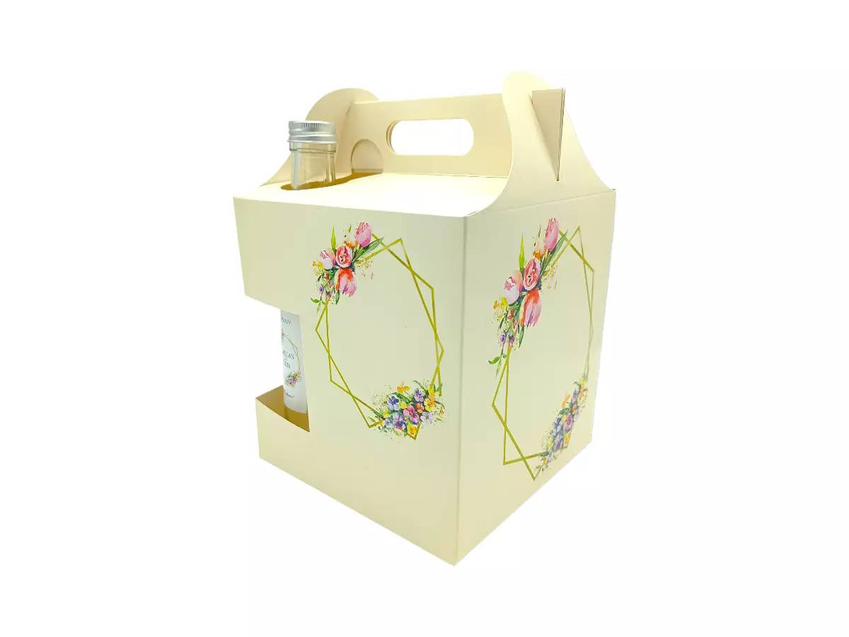 Cutie nunta marturie cu flori M45 Cutie nunta marturie cu flori M45