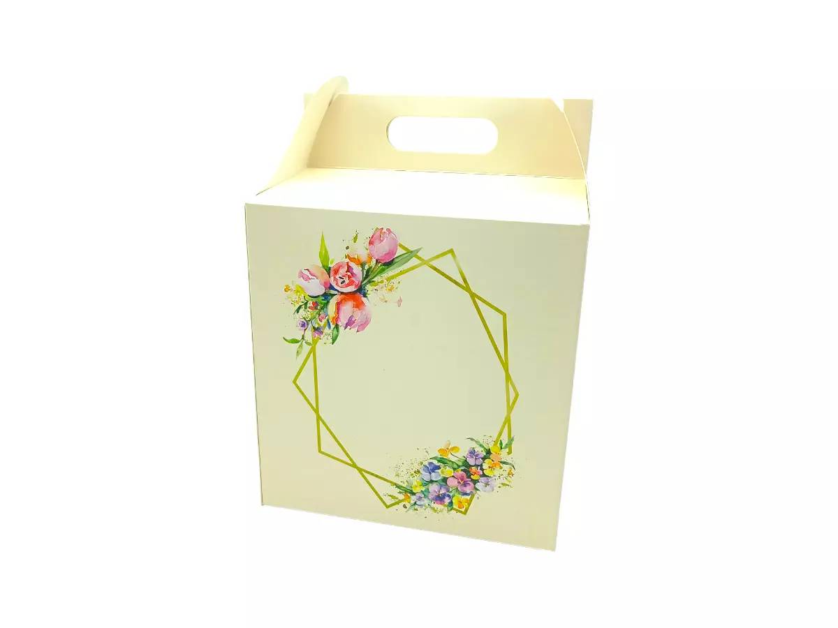 Cutie nunta marturie cu flori M45 Cutie nunta marturie cu flori M45