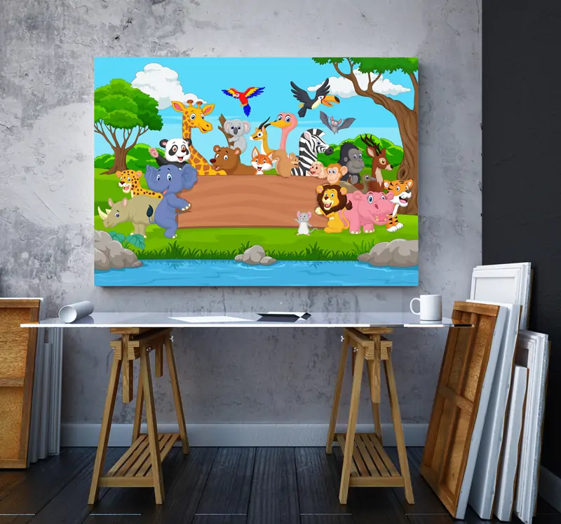 Tablou canvas animale jungla Tablou canvas animale jungla