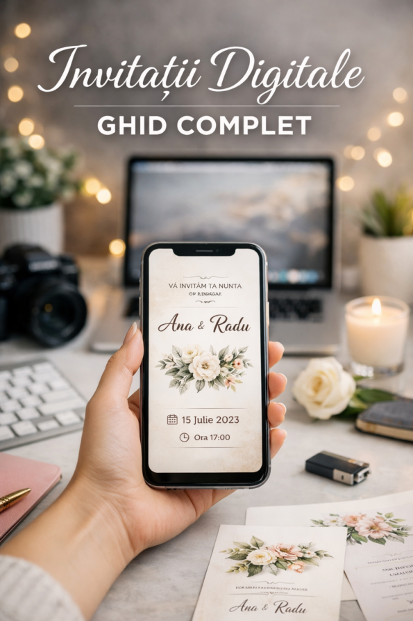 Cum trimiti invitatiile de nunta online? 6 pasi simpli Invitatii Digitale Ghid Complet pentru Comanda si Avantaje