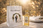 Set complet de marturii nunta cu model greenery si miri, eMarturii, 250ml