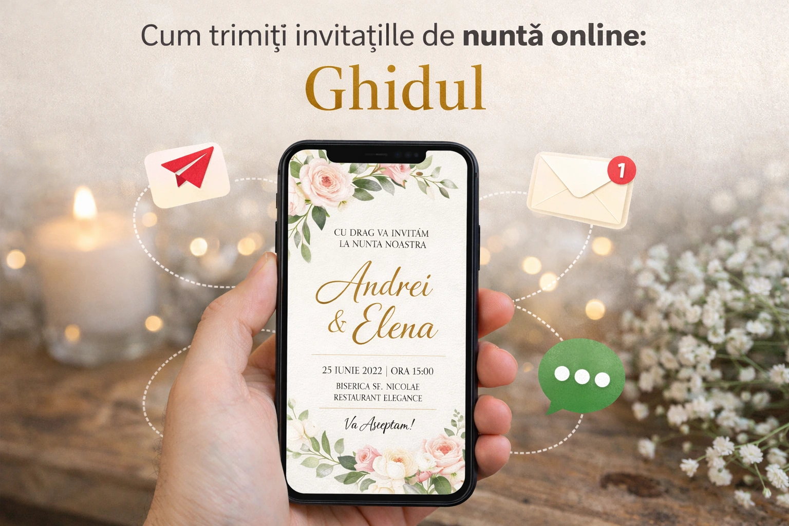 Cum trimiti invitatiile de nunta online?